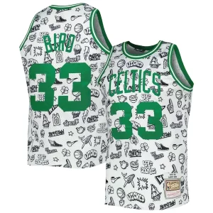 Larry Bird Boston Tendance Celtics 1985/86 Hardwood Classics Doodle Swingman Jersey White