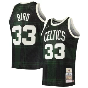 Larry Bird Bold Boston Celtics 1985/86 Hardwood Classics Uninterrupted Swingman Jersey Black