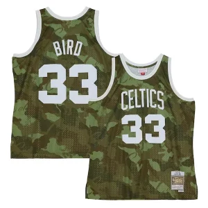 Larry Exceptionnel Bird Boston Celtics Hardwood Classics 1985/86 Ghost Green Swingman Jersey Camo