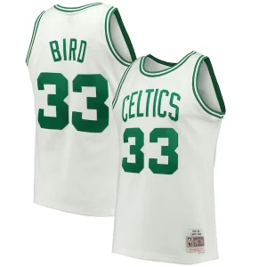 Larry Bird Boston Celtics Hardwood Classics 1985/86 Swingman Jersey White/Kelly Distingué Green