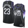 Lauri Markkanen Utah Jazz Haut de gamme Jordan Brand Unisex 2024/25 Swingman Jersey Statement Edition Black