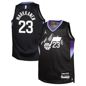 Lauri Markkanen Uniques Utah Jazz Jordan Brand Youth Swingman Jersey Statement Edition Black