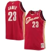 LeBron James Cleveland Cavaliers 2003/04 Big & Tall Hardwood Classics Admirable Swingman Jersey Red