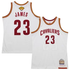 LeBron James Cleveland Cavaliers 2015/16 Hardwood Classics Gracieux Authentic Jersey White