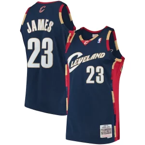 LeBron James Cleveland Cavaliers Hardwood Vibrant Classics Swingman Jersey Navy