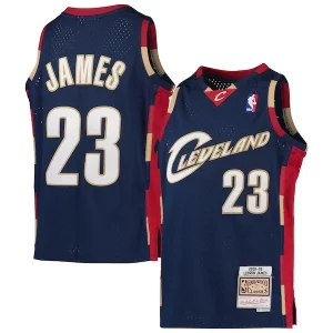 LeBron James Cleveland Cavaliers Exclusif Youth 2008 09 Hardwood Classics Swingman Jersey Navy