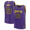 LeBron James Los Angeles Lakers 2022/23 Fast Break Replica Jersey Statement Edition Élégant Purple