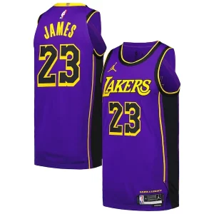 LeBron James Los Angeles Lakers Jordan Brand Authentic Player Jersey Exquisite Statement Edition Purple