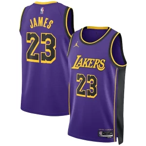 LeBron James Classique Los Angeles Lakers Jordan Brand Unisex Swingman Jersey Statement Edition Purple