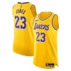 LeBron Classique James Los Angeles Lakers Nike Authentic Jersey Icon Edition Gold