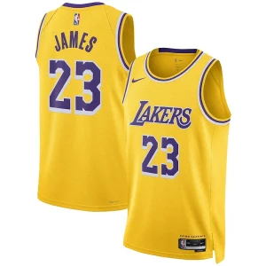 LeBron James Los Notable Angeles Lakers Nike Unisex Swingman Jersey Association Edition Gold