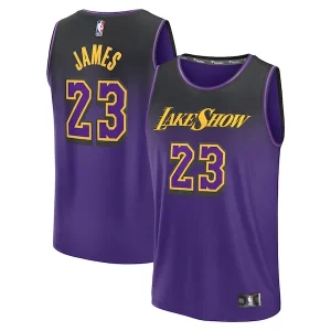 LeBron James Los Angeles Lakers Youth 2024/25 Fast Break Player Exquisite Jersey City Edition Purple