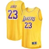 LeBron James Los Angeles Dashing Lakers Youth Fast Break Player Jersey Icon Edition Gold