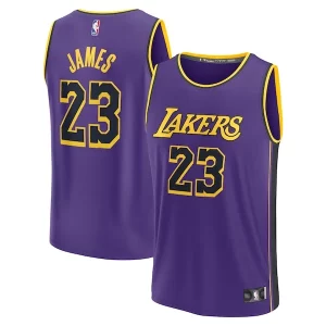 LeBron James Los Angeles Lakers Youth Fast Break Replica Player Jersey Statement Dashing Edition Purple