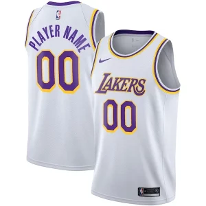 Los Angeles Lakers Nike 2020/21 Swingman Custom Jersey Association Edition Bold White