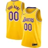 Los Angeles Lakers Dashing Nike Custom Swingman Jersey Gold Icon Edition
