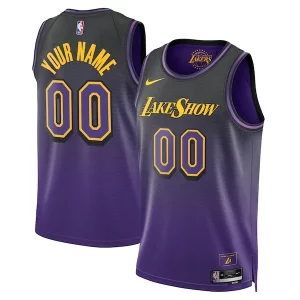 Los Angeles Lakers Nike Unisex 2024/25 Custom Swingman Jersey City Edition Authentique Purple