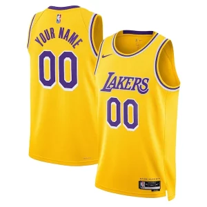 Los Angeles Lakers Nike Superbe Unisex Swingman Custom Jersey Gold Icon Edition