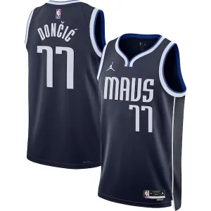 Luka Dončić Dallas Mavericks Sophistiqué Jordan Brand Unisex Swingman Jersey Statement Edition Navy