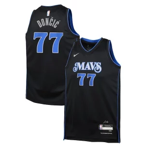 Luka Dončić Dallas Mavericks Nike Youth Swingman Replica Jersey City Edition Black Premium