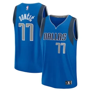 Luka Vibrant Dončić Dallas Mavericks Fast Break Replica Player Jersey Icon Edition Blue
