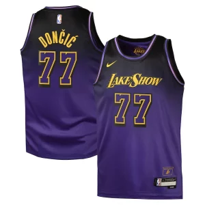 Luka Dončić Los Luxueux Angeles Lakers Nike City Edition Swingman Jersey 2024 Purple