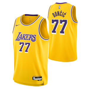 Luka Personalisable Dončić Los Angeles Lakers Nike Unisex Swingman Jersey Icon Edition Gold