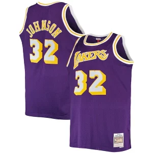 Magic Johnson Los Angeles Lakers Big & Admirable Tall 1984/85 Hardwood Classics Swingman Jersey Purple