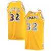 Magic Johnson Los Angeles Lakers Big & Tall 1984/85 NBA 75th Anniversary Diamond Swingman Jersey Stylish Gold