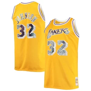 Magic Johnson Los Angeles Lakers Big & Tall 1984/85 NBA 75th Anniversary Diamond Swingman Jersey Stylish Gold