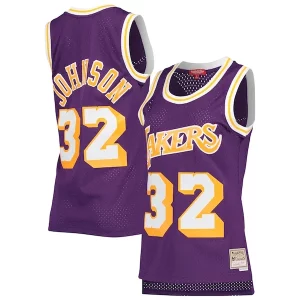 Magic Johnson Los Angeles Lakers Women's Hardwood Classics 1984/85 Swingman Jersey Purple Confortable