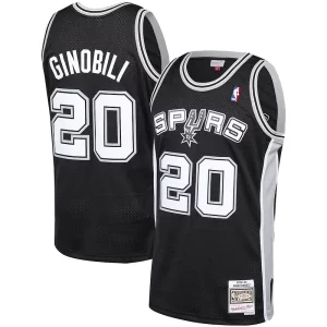 Manu Ginobili San Antonio Spurs 2002 03 Hardwood Confortable Classics Player Swingman Jersey Black