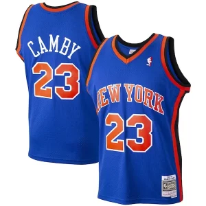 Marcus Camby New York Knicks 1998/99 Hardwood Classics Gracieux Swingman Jersey Blue