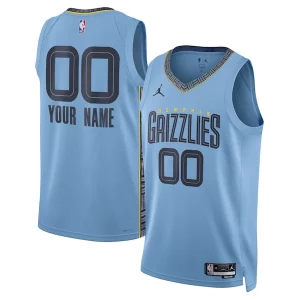 Memphis Grizzlies Jordan Brand Unisex 2022/23 Swingman Custom Jersey Statement Edition Élégant Blue