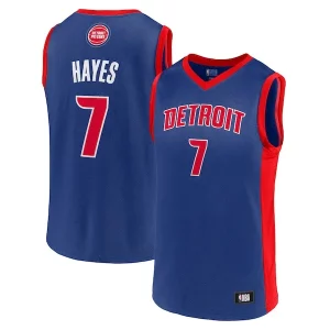 Men's Killian Hayes Blue Detroit Pistons Team Magnifique Player Jersey