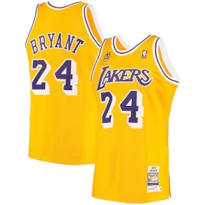 Men's Los Angeles Lakers Kobe Bryant Captivant Gold 2007 Hardwood Classics Authentic Jersey