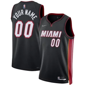 Miami Heat Nike Gracieux 2021/22 Diamond Swingman Custom Jersey Icon Edition Black
