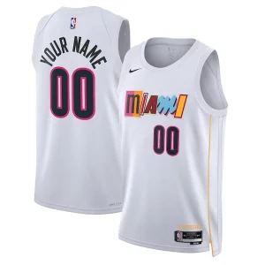 Miami Heat Nike Unisex 2022/23 Swingman Custom Unique Jersey City Edition White