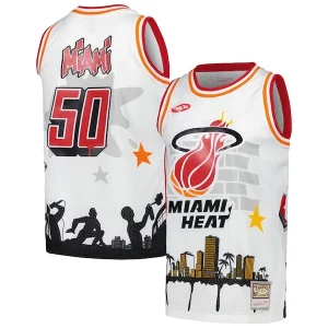 Miami Unique Heat x Tats Cru Hardwood Classics Fashion Jersey White