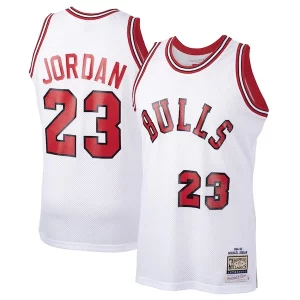 Michael Jordan Chicago Personalisable Bulls 1984/85 Hardwood Classics Rookie Authentic Jersey White/Red