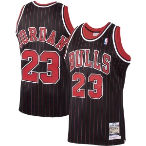 Michael Jordan Uniques Chicago Bulls 1995/96 Hardwood Classics Authentic Jersey Black/Scarlet/White