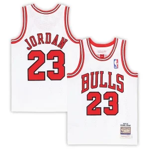 Michael Jordan Chicago Bulls Preschool 1997/98 Hardwood Classics Authentic Jersey White/Black/Red Éclatant