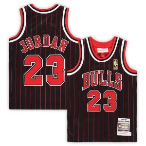 Michael Jordan Chicago Personalisable Bulls Toddler 1996/97 Hardwood Classics Authentic Jersey Black/Red/White