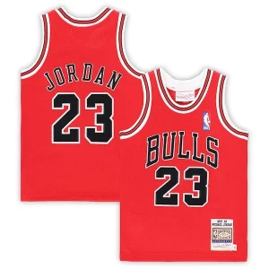 Michael Jordan Magnifique Chicago Bulls Toddler 1997/98 Hardwood Classics Authentic Jersey Red/Black/White