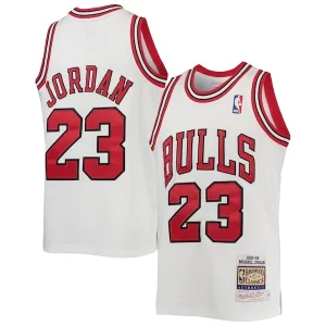 Michael Jordan Chicago Bulls Exclusif Youth 1997/98 Hardwood Classics Authentic Jersey White/Black/Red