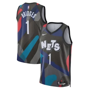 Mikal Bridges Captivant Brooklyn Nets Nike Unisex 2023/24 Swingman Jersey Black City Edition