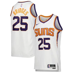 Mikal Bridges Phoenix Suns Nike Exquisite Unisex Swingman Jersey Association Edition White/Purple