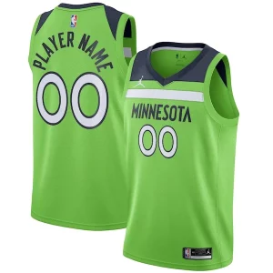Minnesota Timberwolves Jordan Brand Swingman Custom Jersey Classique Statement Edition Green