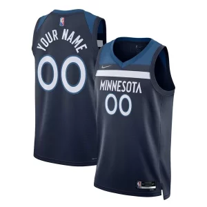 Minnesota Timberwolves Nike Collectible 2021/22 Diamond Swingman Custom Jersey Icon Edition Navy
