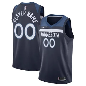 Minnesota Timberwolves Nike Swingman Custom Jersey Navy Icon Tendance Edition